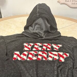 Lane Bryant Gray 'Very Merry' Long Sleeve Tee